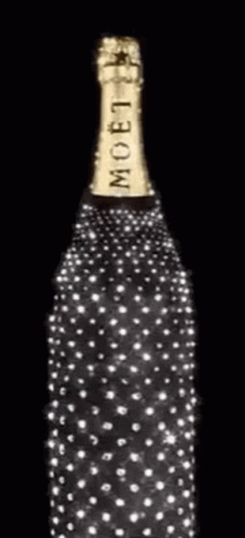 Popping Sparkling Champagne Bottle GIF
