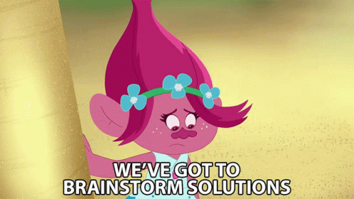 Poppy Brainstorming For Solutions GIF