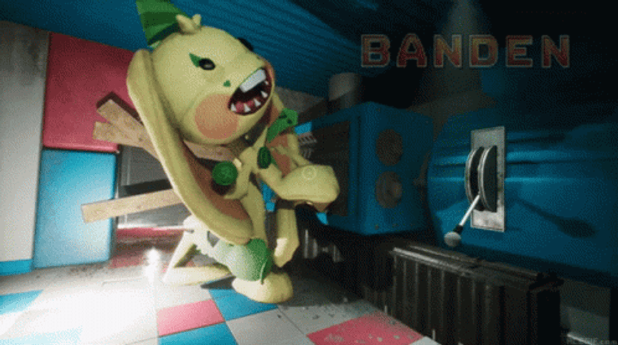 Poppy Playtime Bunzo Bunny Rolling Over GIF