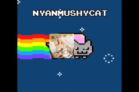 Poptart Cat Ningguang Genshin GIF