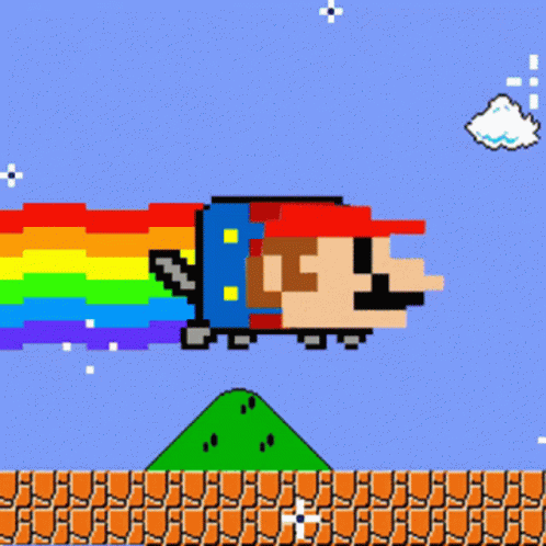 Poptart Cat Super Mario GIF