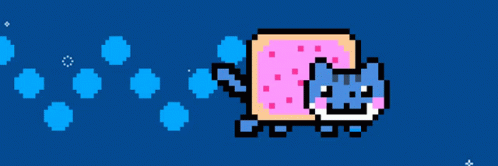 Poptart Cat Underwater GIF