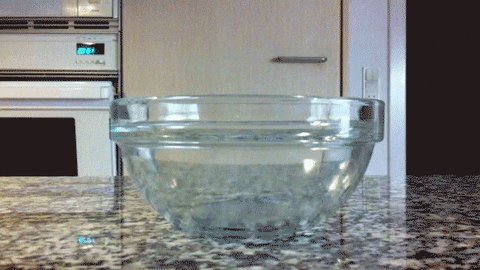Poring Beans In Glass Bowl GIF