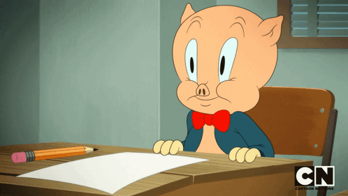 Porky Pig Cracking Knuckles GIF