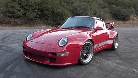 Porsche 911 400r Front And Back Views GIF