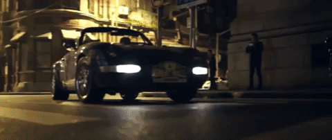 Porsche 911 Different Colors On Dark Streets GIF