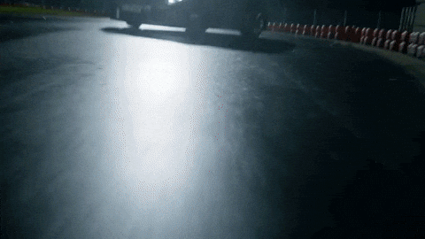 Porsche 911 Gray Running Water Splash GIF