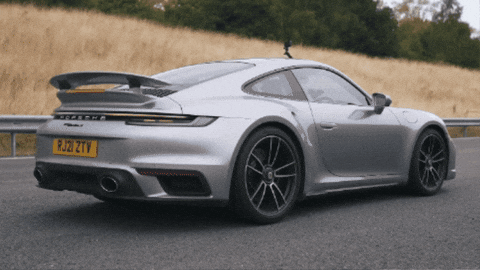 Porsche 911 Turbo Back View GIF