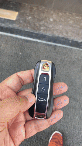 Porsche 911 Turbo Blue Exterior And Interior View GIF