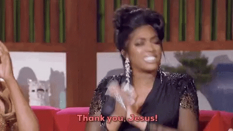 Porsha Williams Praising Thank You Jesus GIF