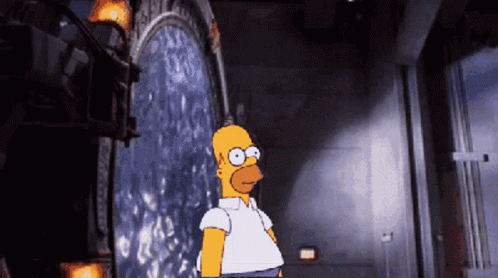 Portal Homer Simpson Vanishing The Simpsons GIF