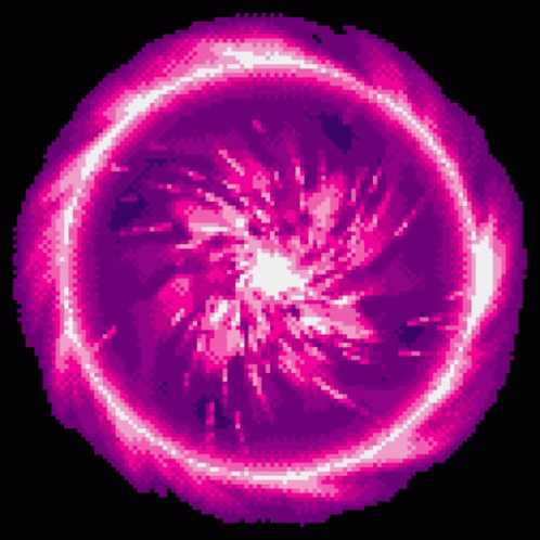 Breathtaking Neon Pink Portal Opening Portal Spinning GIF