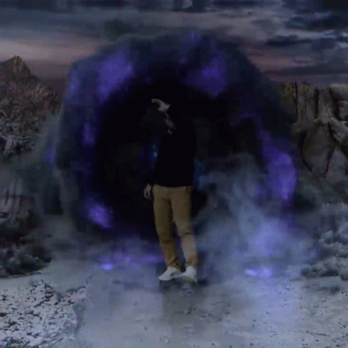 Dark Portal Travelling In Black Home Meme GIF