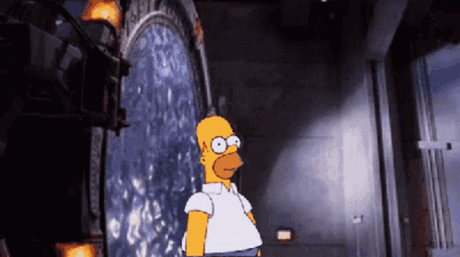 Portal Homer Simpson Vanishing The Simpsons GIF