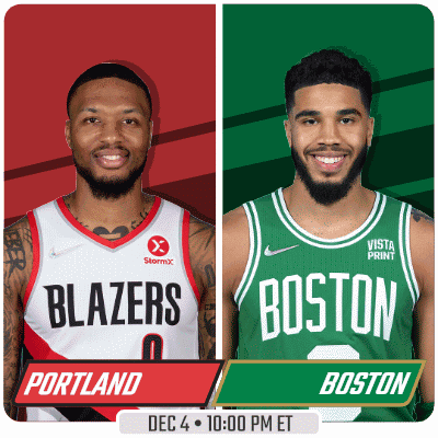 Portland and Boston Playing Dec 4th 10:00 PM ET
