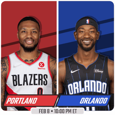 Portland And Orlando Are Playing Basketball On Feb 8 GIF