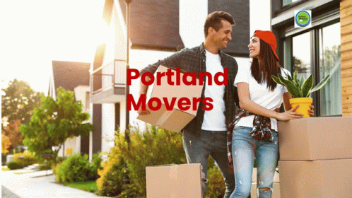 Portland Movers Man and Woman with Boxes