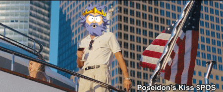 Poseidon's Kiss Edited Head Toasting Wine GIF
