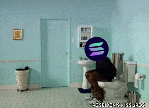 Poseidon's Kiss Man Tumbling From Toilet Bowl GIF
