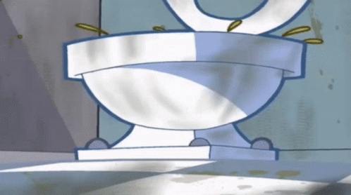 Poseidon's Kiss On Dirty Toilet Bowl GIF