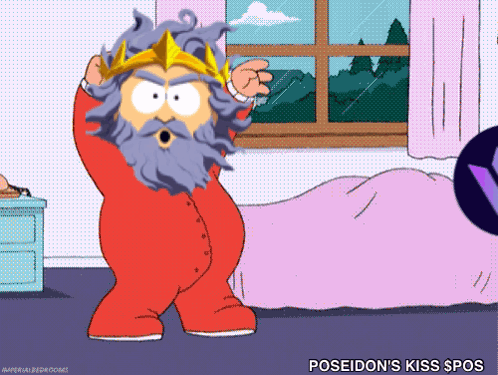 Poseidon's Kiss Picked And Dropped Sleeping Guy GIF