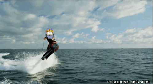 Poseidon's Kiss Water Boarding Exhibition GIF