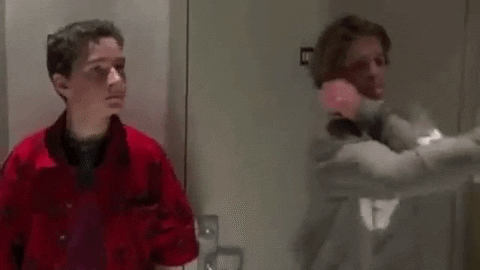 Posing Shia Labeouf With Friends GIF