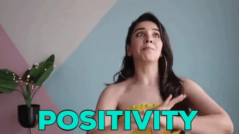 Positive Vibes Jolly Lady GIF