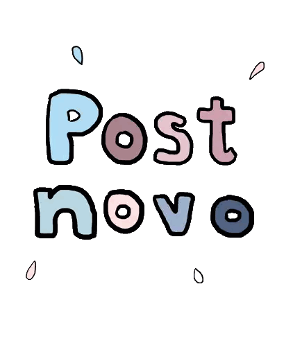 Post Novo Words with Water Drops