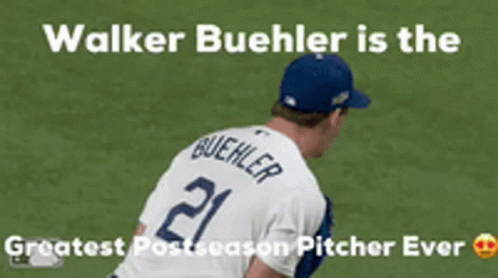 Post Season Pitcher Walker Buehler GIF