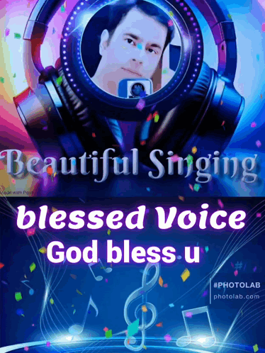 Poster Beautiful Singing Blessed Voice God Bless U