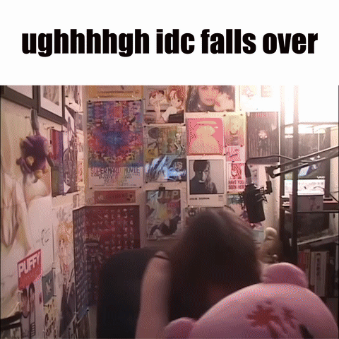 Poster Collage Saying Ughhhhhgh Idc Falls Over
