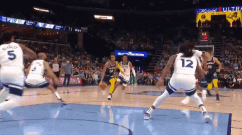 Poster Dunk Stumbled Player GIF
