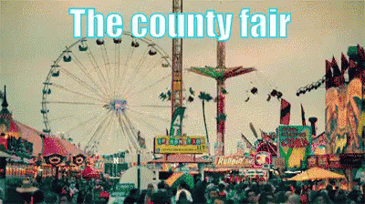 Poster For County Fair With Ferris Wheel GIF
