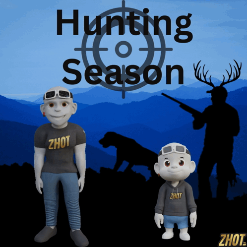 Poster for Hunting Season With Cartoon Character
