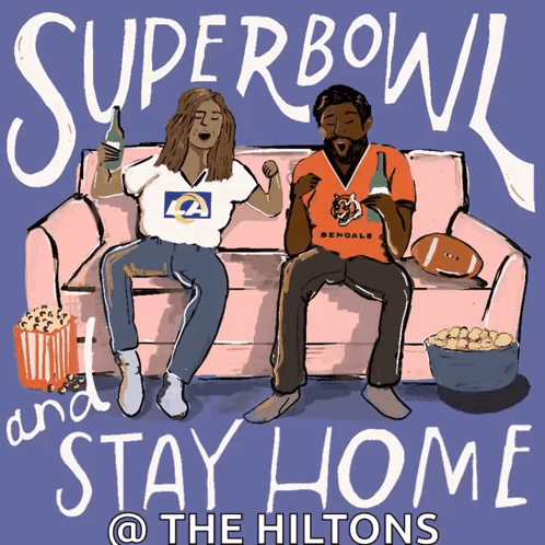 Poster For Super Bowl And Stay Home GIF