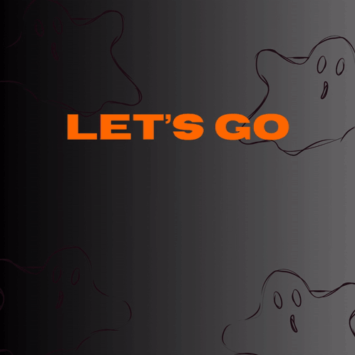 Poster Let's Go With Ghosts Background