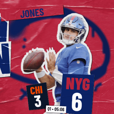 Poster of Football Player Jones Holding Football