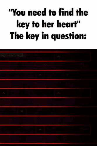 Poster Saying Find The Key To Her Heart