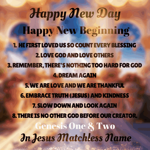 Poster Saying Happy New Day Happy New Beginning