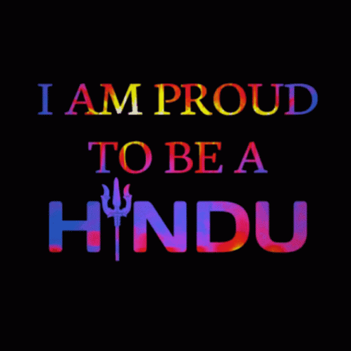 Poster Saying I Am Proud to Be a Hindu
