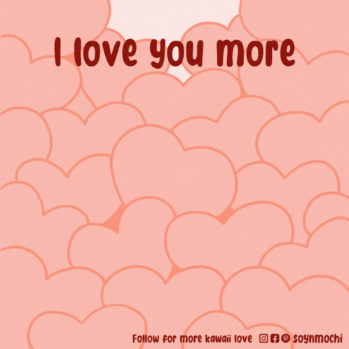 Poster Saying I Love You More With Hamster Hearts GIF
