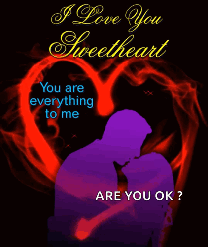 Poster Saying I Love You Sweetheart