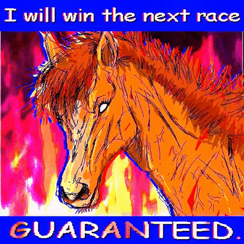 Poster Saying I Will Win Race