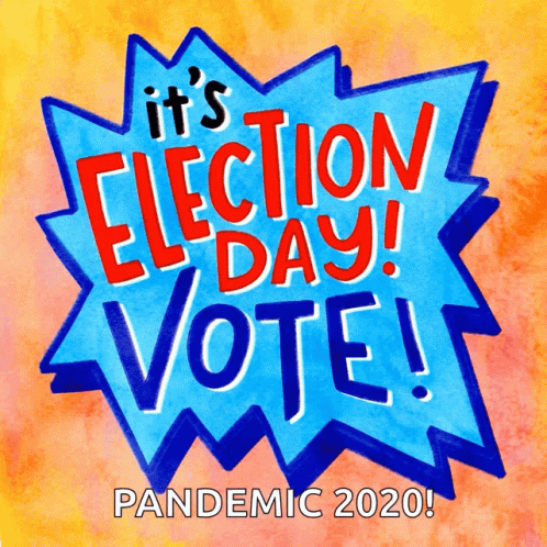 Poster Saying It's Election Day Vote GIF