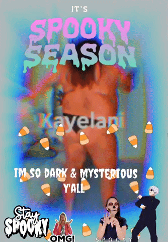 Poster Saying It's Spooky Season With Candy Corn