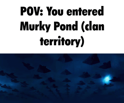 Poster Saying Pov You Entered Murky Pond Clan Territory