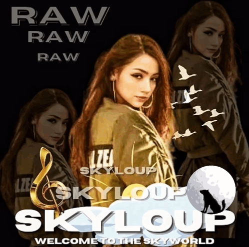 Poster Saying Raw Raw Raw Skyloup GIF
