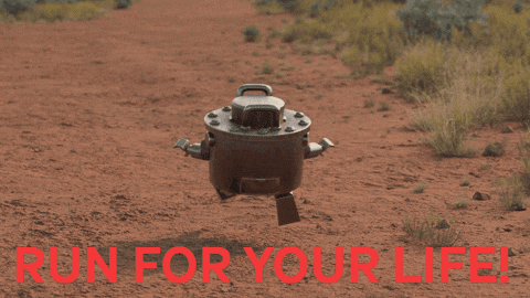 Poster Saying Run For Your Life