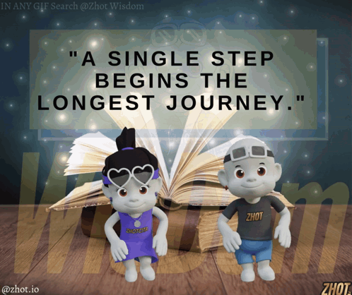 Poster Saying Single Step Begins Longest Journey
